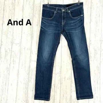 AND A 스트레이트 데님 팬츠 [ M ] 청바지 G 블루