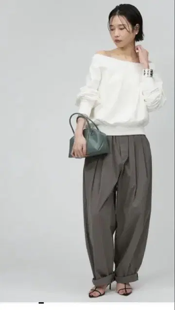 BABYLONE 코튼 나일론 팬츠 36 카키