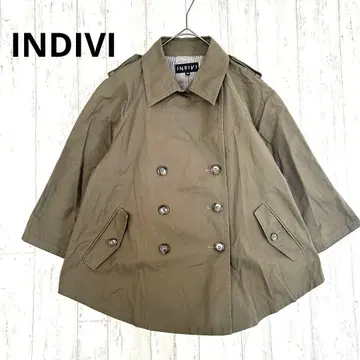 인디비 INDIVI 크롭 7부 소매 숏코트 [ M ] 모카 면