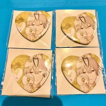 오토메이트 가을바람 마르쉐 하트 캔뱃지 Honey Vibes 테오 4점
