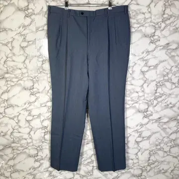 사르토리아 플럼 (XL 상당) 2턱 슬랙스 블루 그레이