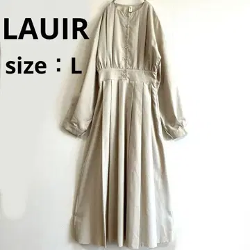 LAUIR 허리 절개 턱 롱 원피스