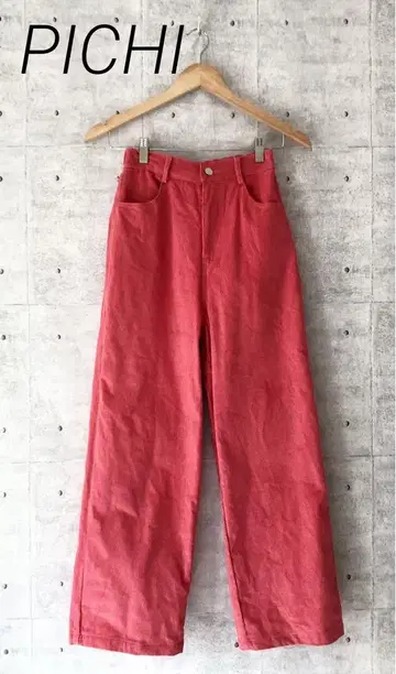 PICHI 피이치 하트 포켓 코듀로이 팬츠 허리밴딩 핑크