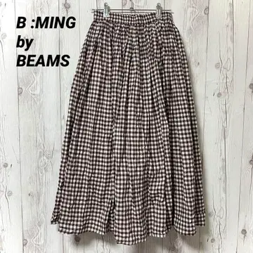 [ B :MING ] 비밍 바이 빔즈 롱 스커트 체크 S