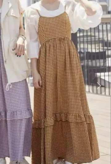 Wcloset 깅엄 체크 원피스