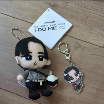 스노우 칠 메구로 렌 봉제 인형 아크릴 키링 세트
