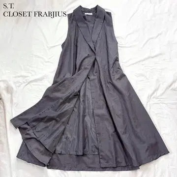 S.T. CLOSET FRABJIUS 롱베스트 베스트 그레이 포멀