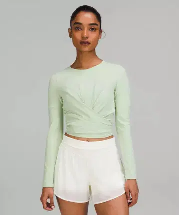 lululemon 리본 상의 긴팔