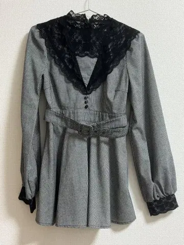 Bubbles 체크 무늬 레이스 셋업