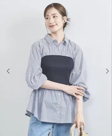 UNITED ARROWS 유나이티드 애로우즈 스트라이프 셔츠 보더