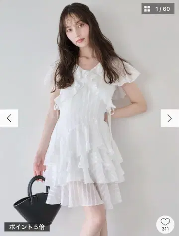 dazzlin 바리에플루이드 미니 원피스