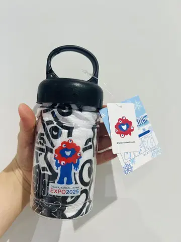먀쿠먀쿠 쿨 타월 시원함 EXPO 2025 오사카 간사이 만박 블랙