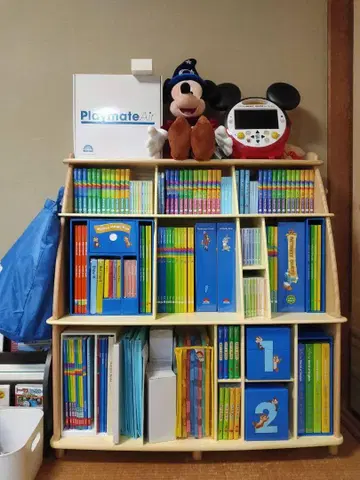 미키마우스 수납장 그림책 포함