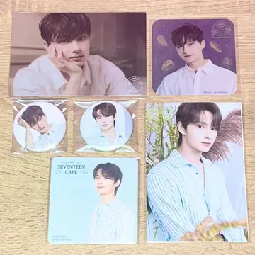 SEVENTEEN 준 카페 엽서 캔뱃지 코스터