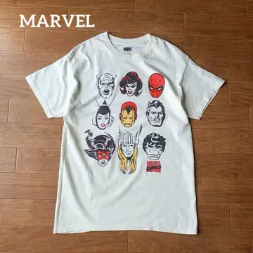 MARVEL 캐릭터 T셔츠 L 사이즈 크림색