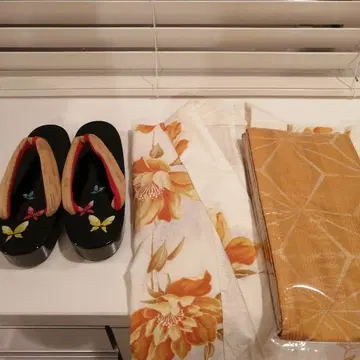 유카타 오비 일본 나막신 세트