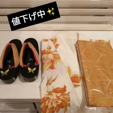[ 가격 인하 중 ] 유카타 오비 일본 나막신 세트