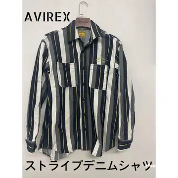 아비렉스 스트라이프 데님 셔츠 783-4120003 사이즈 L