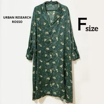 URBAN RESEARCH ROSSO 꽃무늬 셔츠 원피스 그린 긴팔