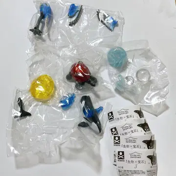 생물 x 보석3 범고래 코끼리거북 잉꼬 해파리 4세트