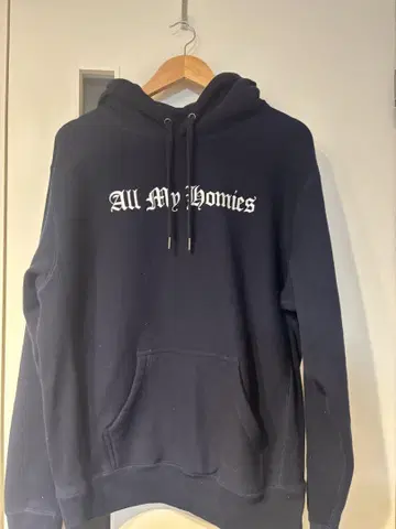 All My Homies 후드 부착 후드티 네이비