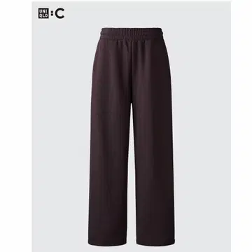 UNIQLO C 맨투맨 와이드 팬츠 와인 XL 사이즈