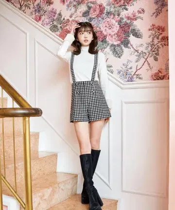 하이웨스트 서스펜더 숏팬츠
