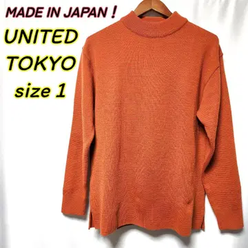 UNITED TOKYO 울 밀라노 리브 모크넥 니트 오렌지 1