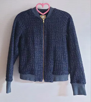 BEAMSHEART 빔즈 트위드 블루종 자켓 S 사이즈
