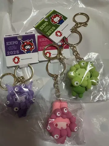 미야쿠미야쿠 산리오 최애 컬러 키링 3개 세트