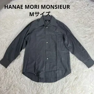 HANAE MORI MONSIEUR 긴팔 셔츠 그레이 M 캐주얼