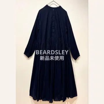 새상품 비어즐리 BEARDSLEY 네이비 개더 롱 원피스