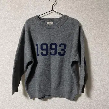 1993 자수 그레이 스웨터