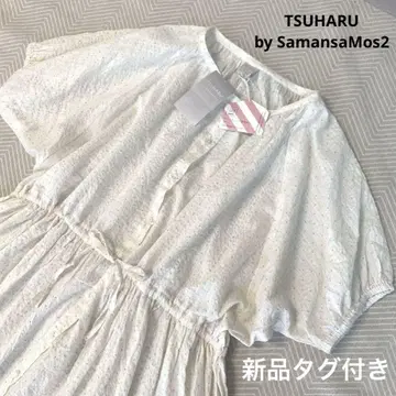 새상품 택 포함 TSUHARU by SamansaMos2 도비 원피스