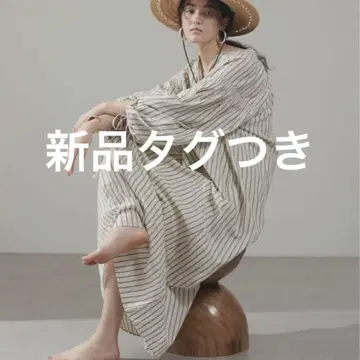 LARUTA 볼륨 슬리브 어른의 풍성한 개더 원피스