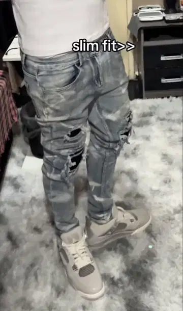 slim fit skinny 슬림핏 스키니 데님 그레이