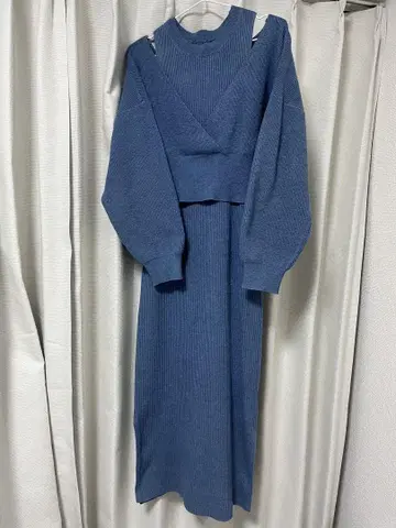 MURUA 블루 니트 셋업