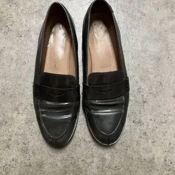 파비오 루스코니 그레이 가죽 로퍼 슬립온