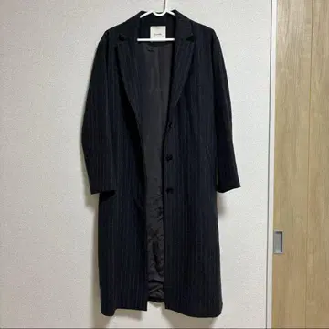 CLANE 스트라이프 롱 자켓