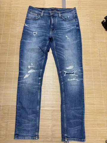 [ Nudie Jeans ] 데미지 가공 블루 데님 팬츠