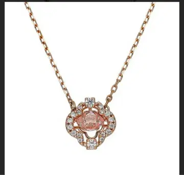 SWAROVSKI 로즈 골드 크리스탈 목걸이