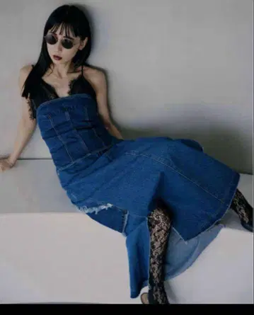 UND BACK PATCHWORK SETUP DENIM DRESS