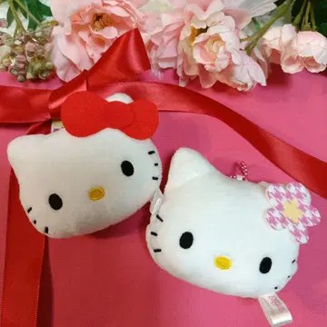 택 포함 새상품 키티 키티 카오하나 페이스 마스코트 산리오