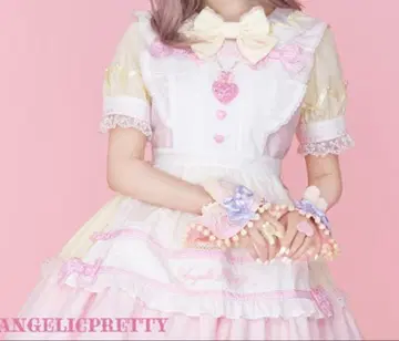 Angelic Pretty 리본 파티 원피스 에이프런 세트