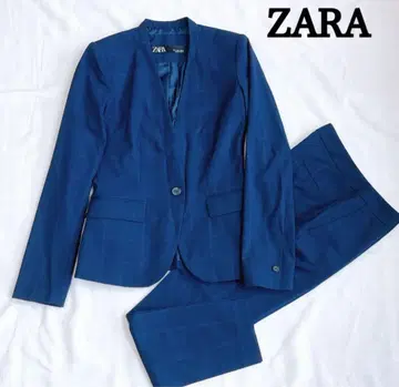 ZARA 네이비 체크 무늬 수트 셋업