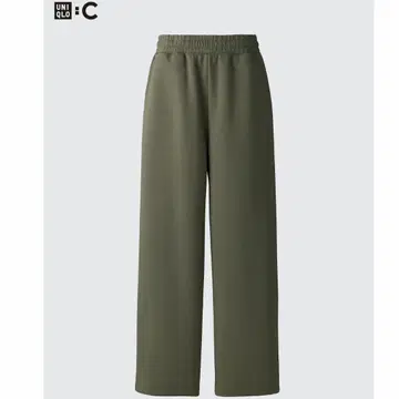 UNIQLO C 맨투맨 와이드 팬츠 올리브 XL 사이즈