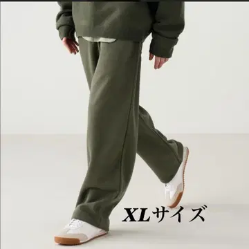 UNIQLO C 맨투맨 와이드 팬츠 올리브 XL 사이즈
