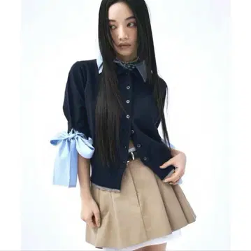 eimy istoire 셔츠 도킹 레이어드 니트