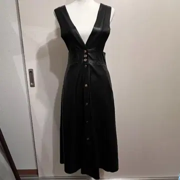 ZARA 인조 가죽 오버롤 스커트 ak215