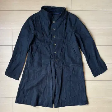 새상품급 네이비 WO NAVY.WO 린넨 코트 1 네이비 린넨 100%